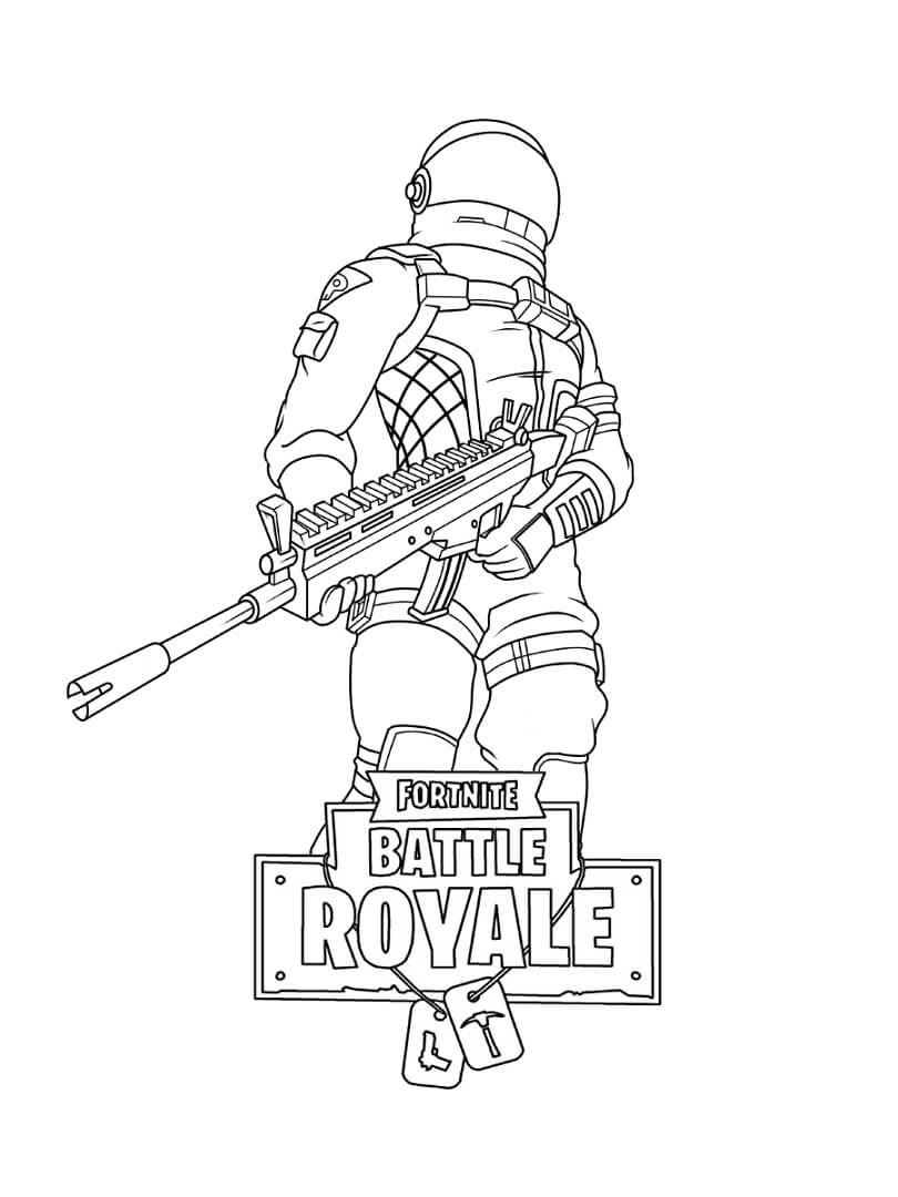 Desenho deDark Voyager Fortnite para colorir