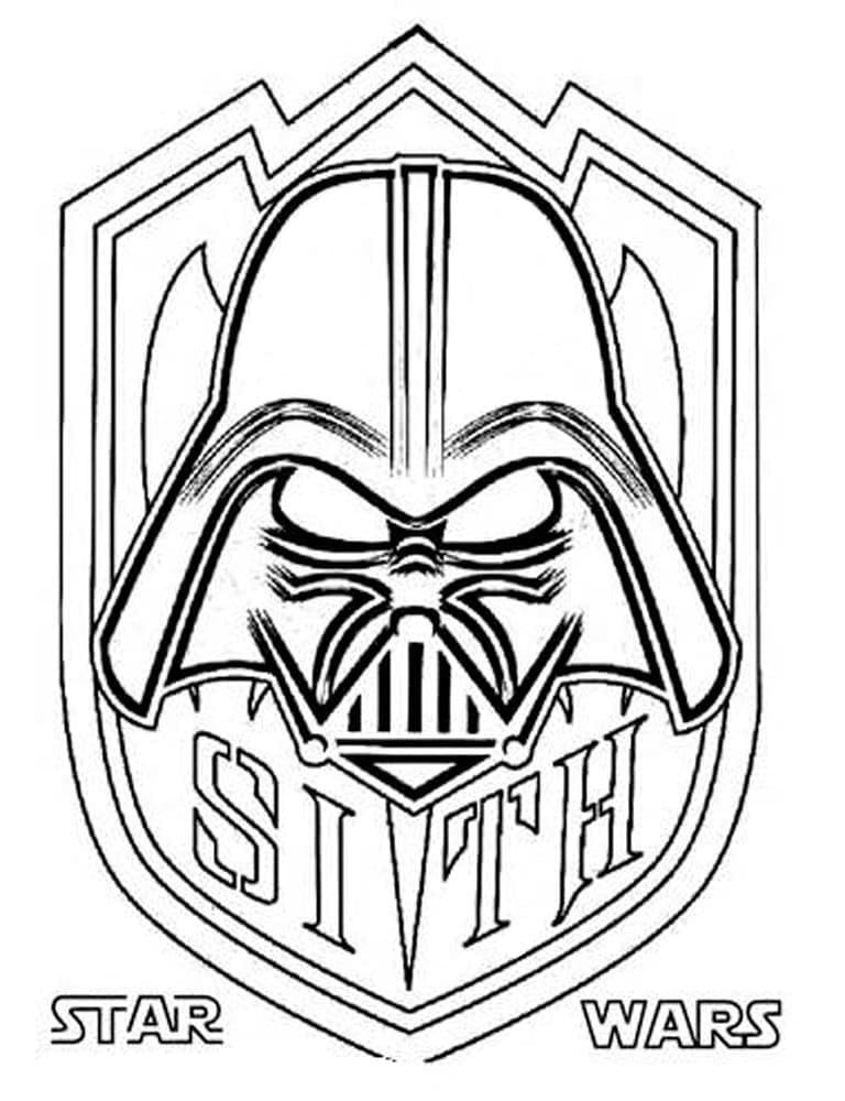 Desenho de Darth Vader 11 para colorir