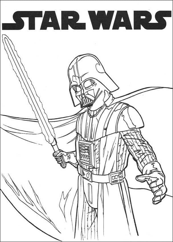 Desenho de Darth Vader 12 para colorir