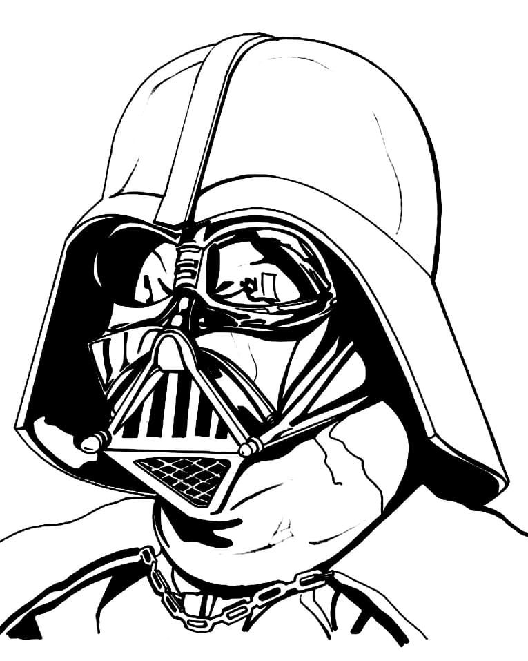 Desenho de Darth Vader 15 para colorir