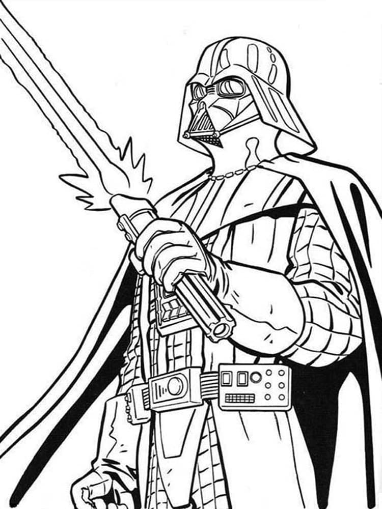 Desenho deDarth Vader 19 para colorir