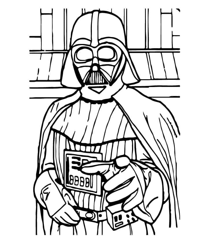 Desenho de Darth Vader 8 para colorir