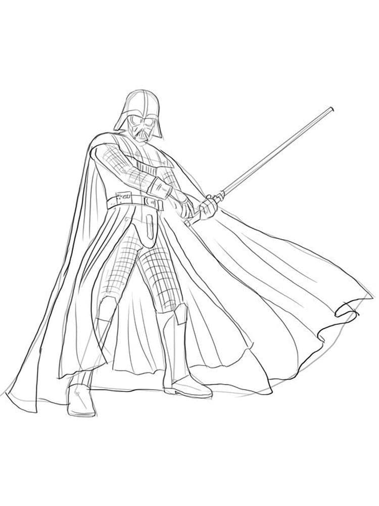 Desenho deDarth Vader 9 para colorir