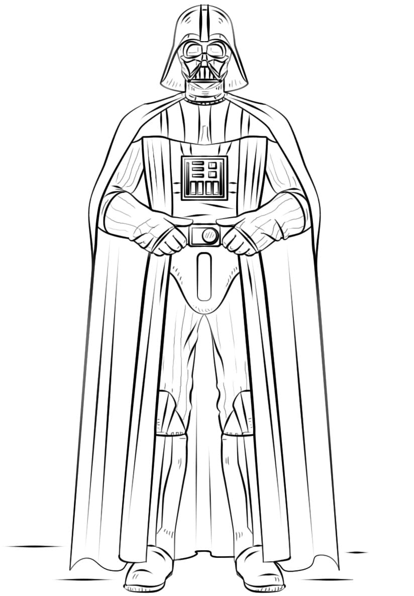 Desenho deDarth Vader de Star Wars para colorir