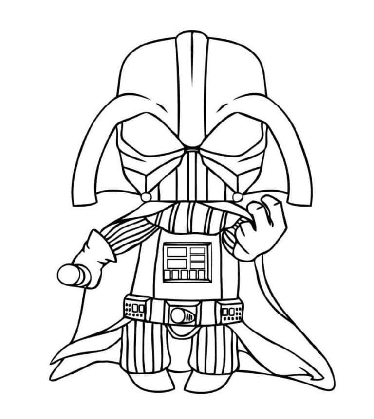 Desenho deDarth Vader Fofo para colorir