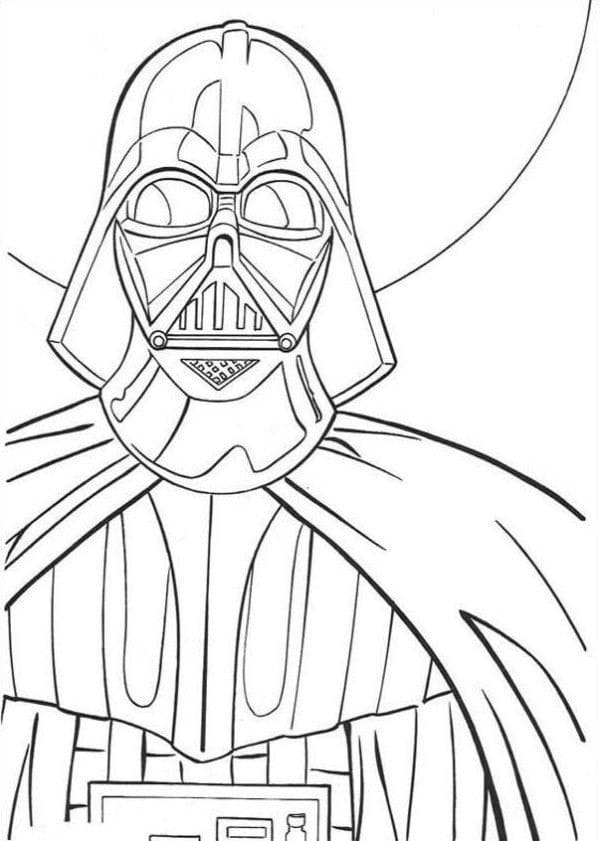 Desenho de Darth Vader Star Wars para colorir