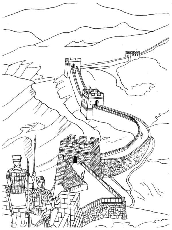 Desenho deA Grande Muralha da China para colorir