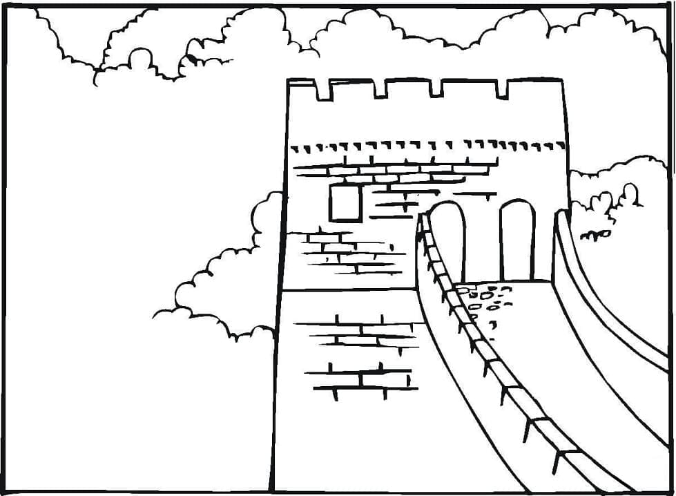 Desenho deA Muralha da China para colorir