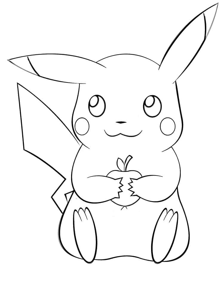 Desenho deAdorável Pikachu para colorir