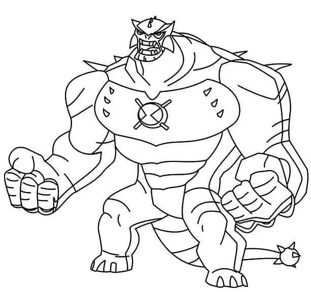 Desenho deBen 10 Ultimate Humungousaur para colorir