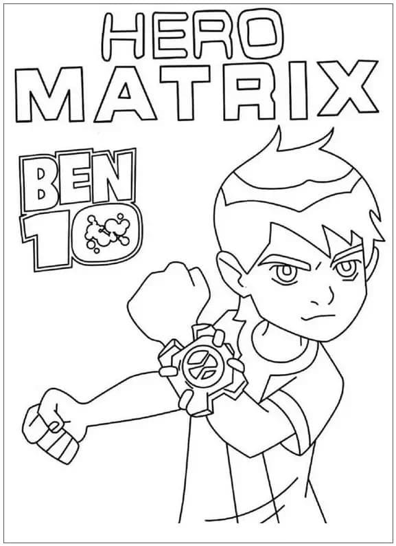 Desenho deBen 10 com Omnitrix para colorir