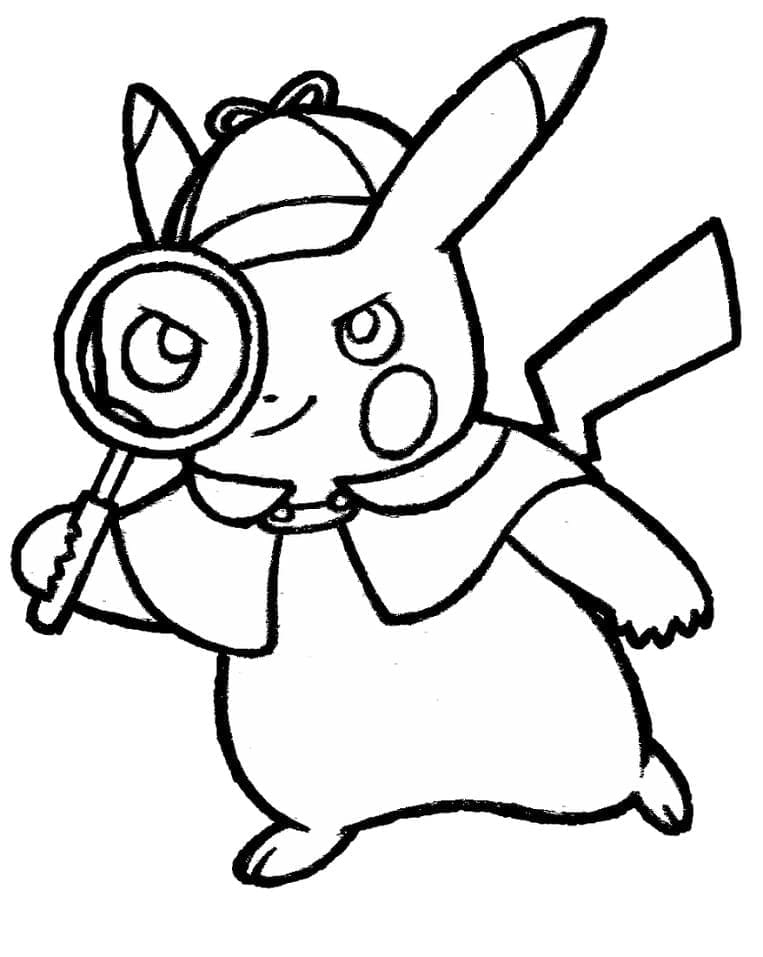 Desenho deDetetive Pikachu para colorir