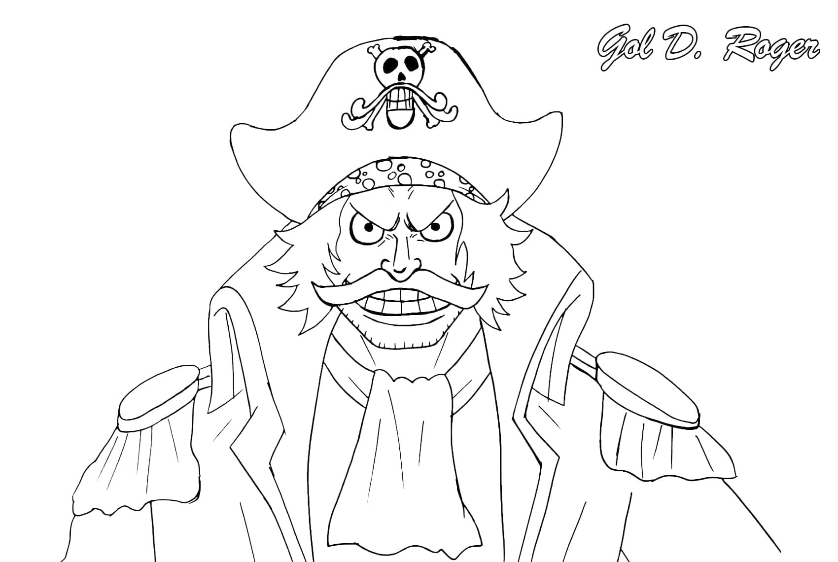 Desenho deGol D. Roger de One Piece para colorir