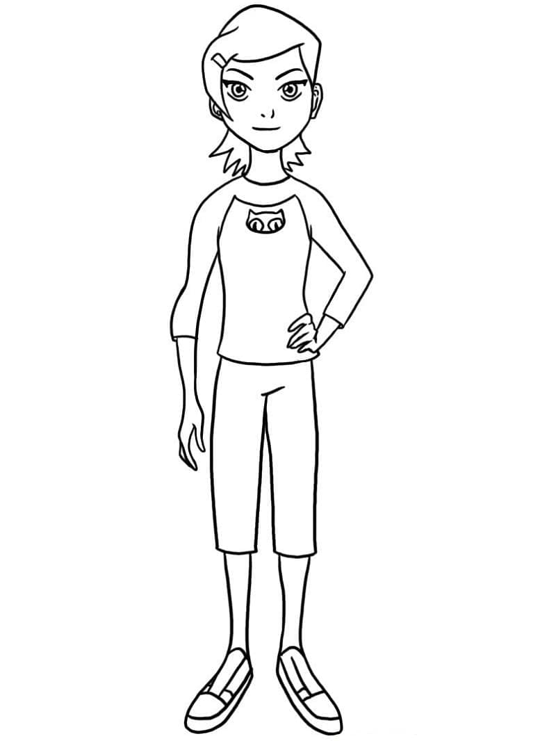 Desenho deGwen Tennyson de Ben 10 para colorir