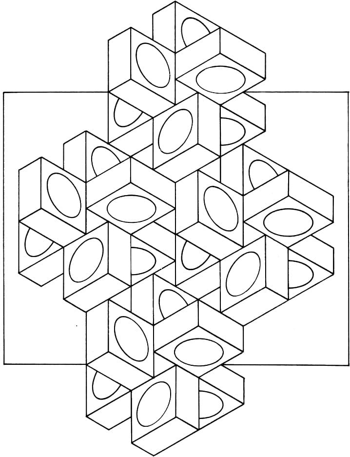 Desenho deIlusão de Ótica 15 para colorir