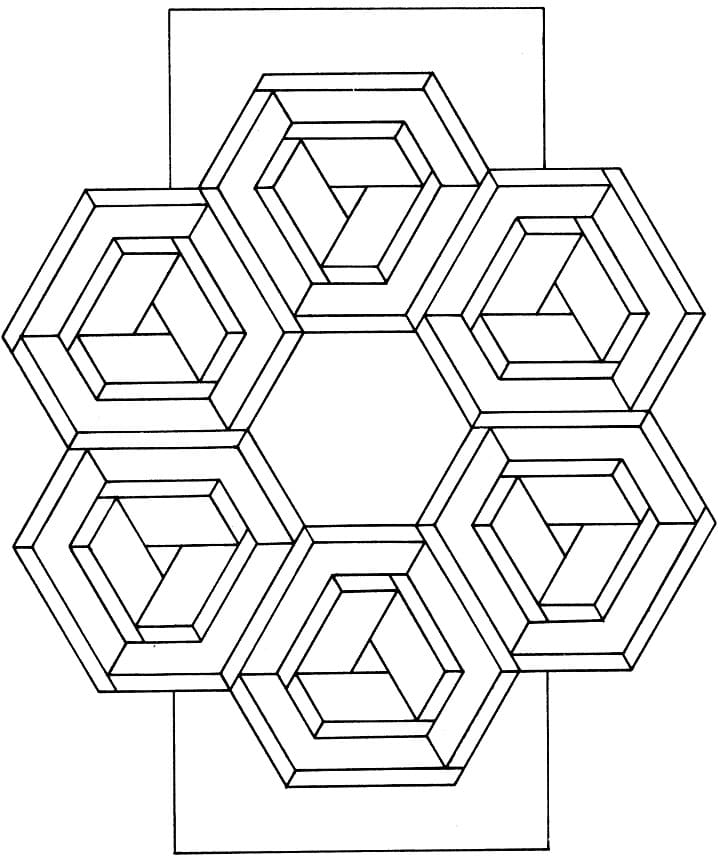 Desenho deIlusão de Ótica 20 para colorir