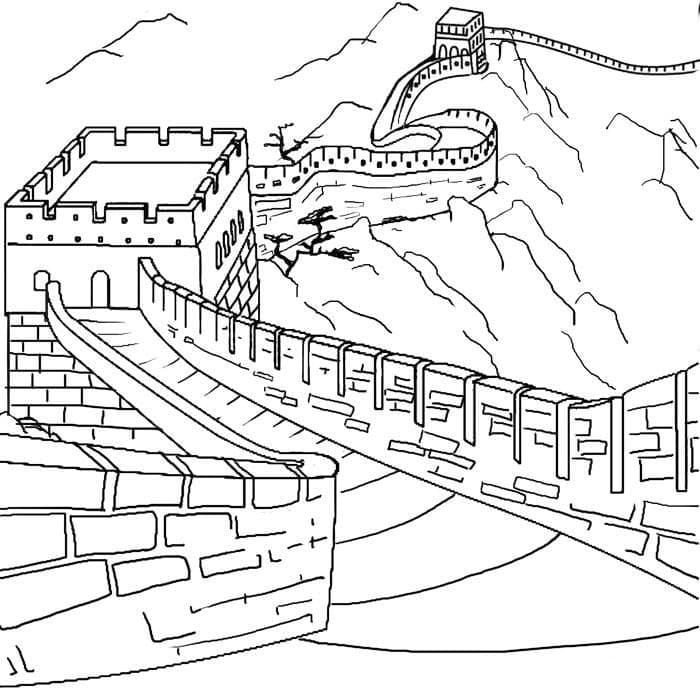 Desenho deImagem de Grande Muralha da China para colorir