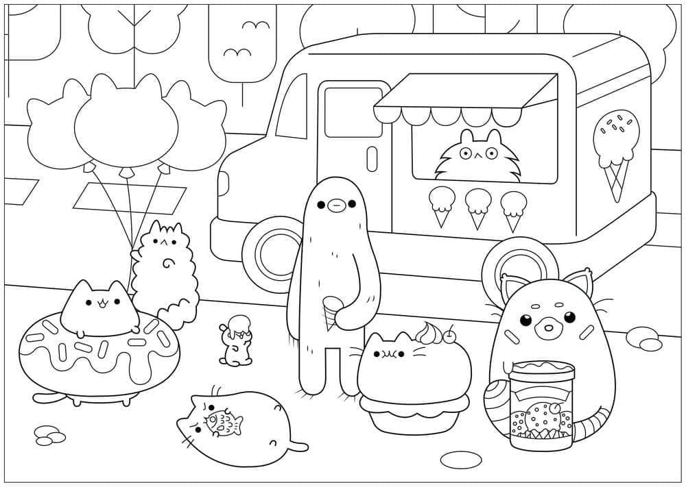 Desenho deImagem de Pusheen para colorir