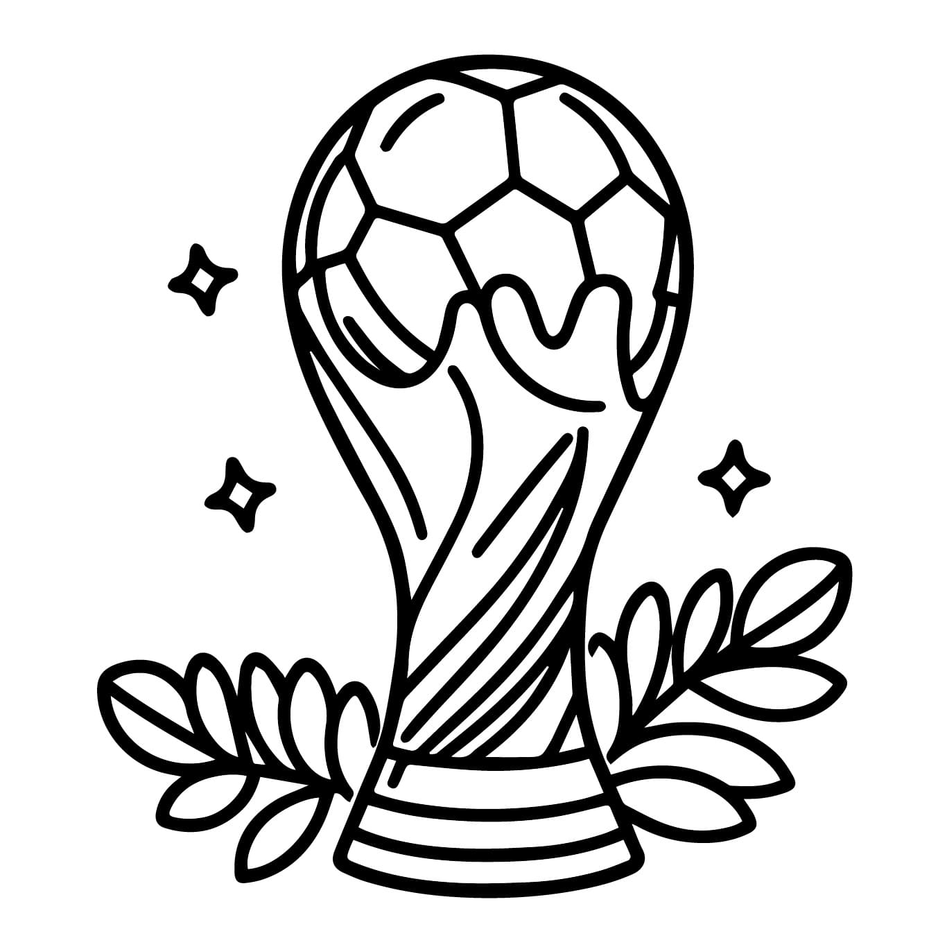 Desenho deImagem de Taça da Copa para colorir