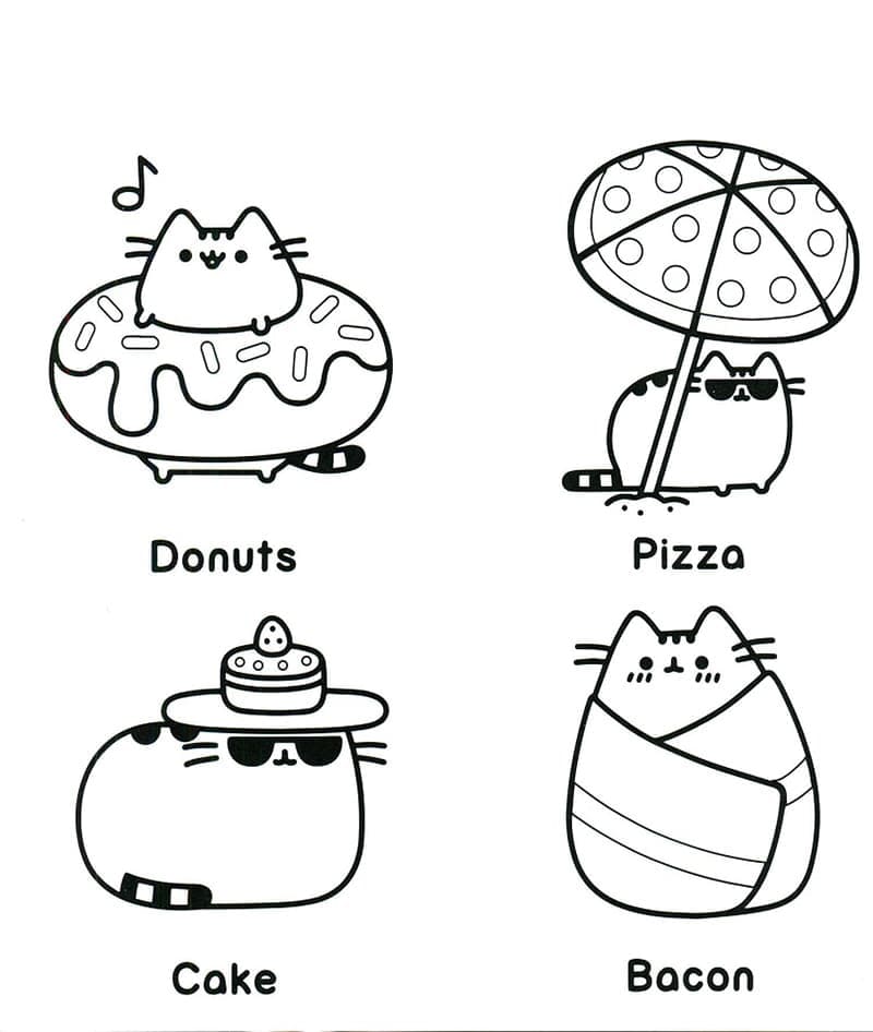 Desenho de Imprimível Pusheen para colorir