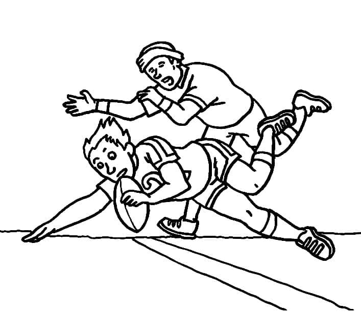 Desenhos de Rugby para colorir