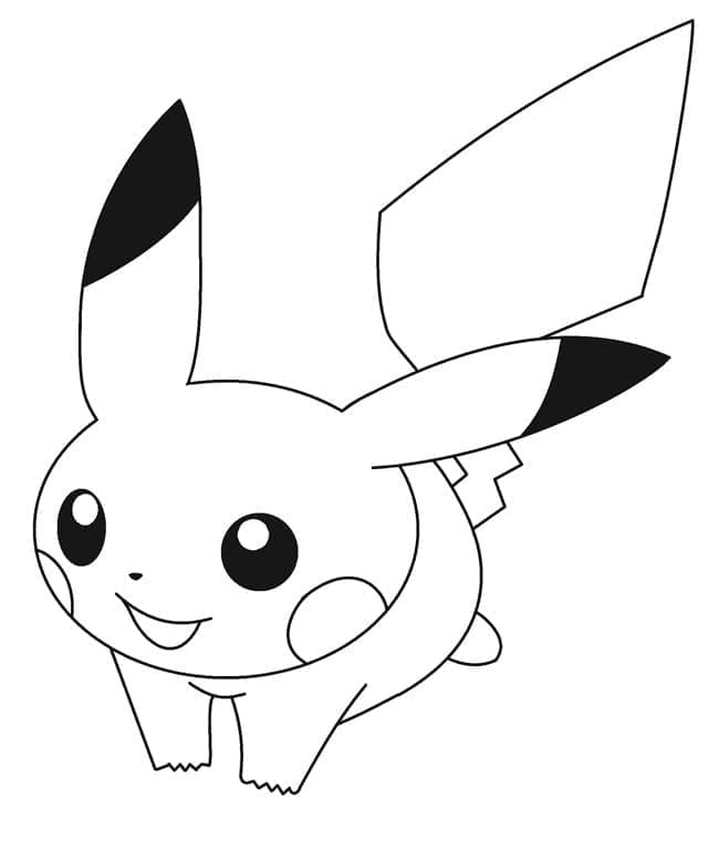 Desenho deKawaii Pikachu para colorir