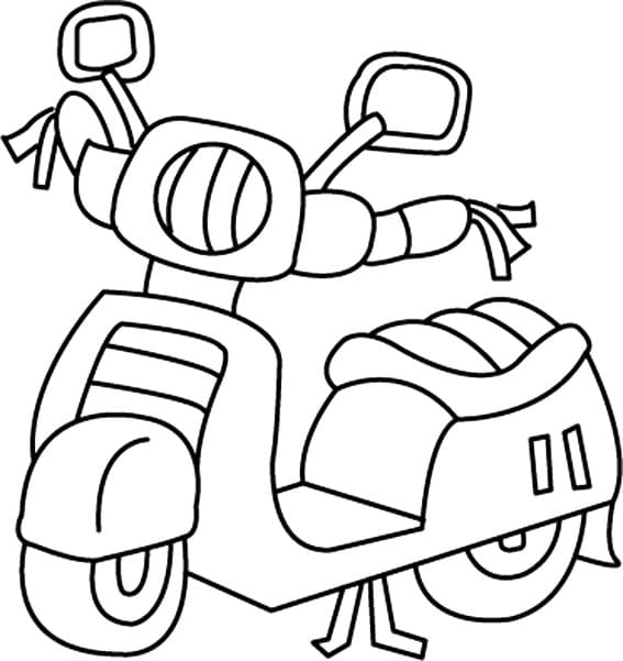 Desenho deLinda Moto Para Crianças para colorir