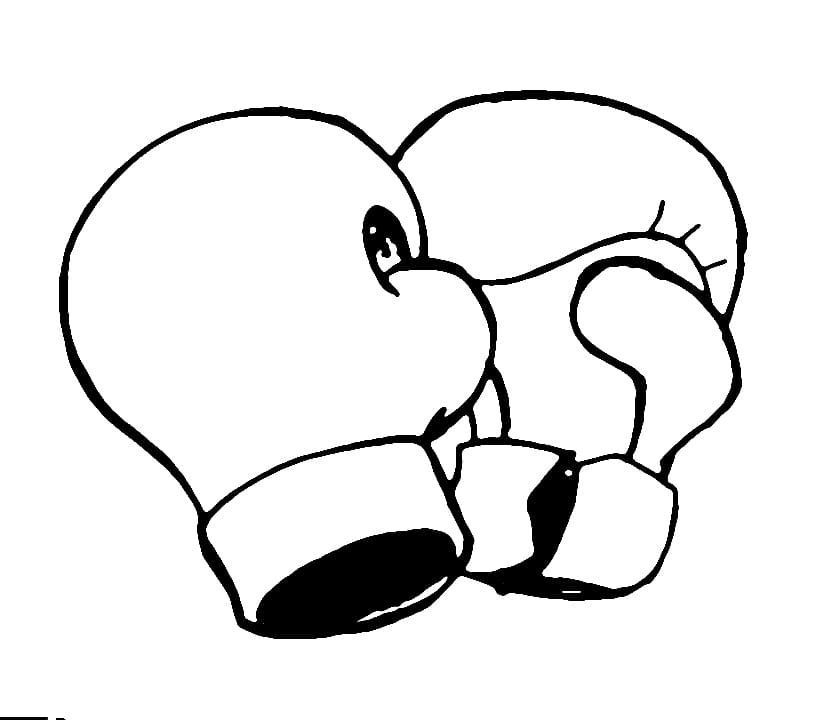 Desenho deLuvas de Boxe Grátis Para Crianças para colorir