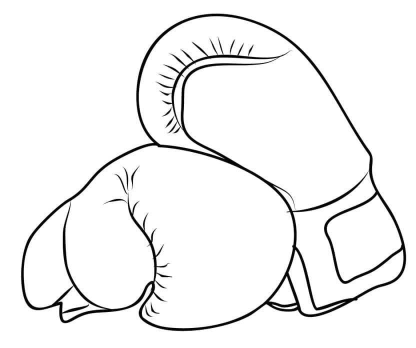 Desenho deLuvas de Boxe Grátis para colorir