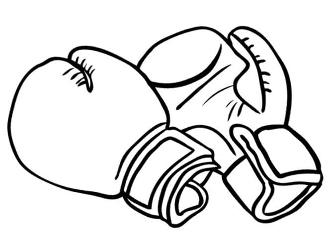 Desenho deLuvas de Boxe Imprimível para colorir