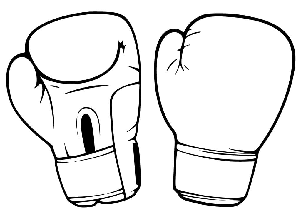 Desenho deLuvas de Boxe Perfeitas para colorir