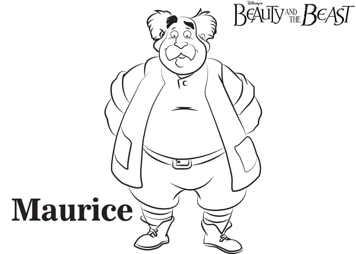 Desenho deMaurice de A Fera e Bela para colorir