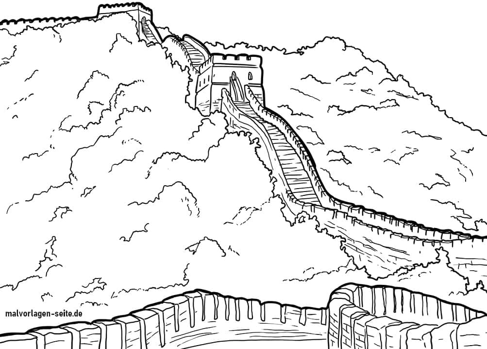 Desenho deMuralha da China 1 para colorir