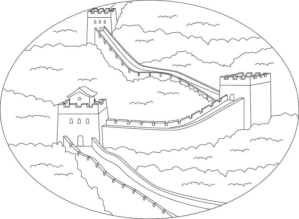 Desenho deMuralha da China 3 para colorir