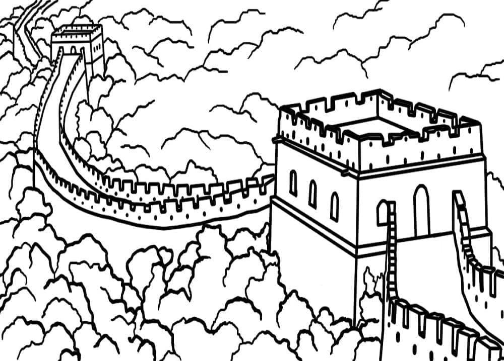 Desenho deMuralha da China 7 para colorir