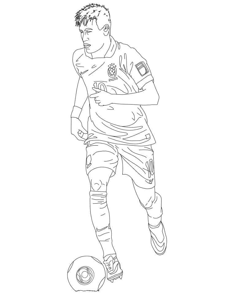 Desenho deNeymar Joga Futebol para colorir