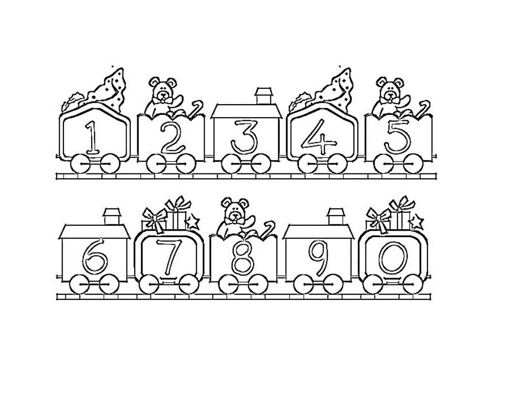 Desenho deNúmeros Para Crianças para colorir