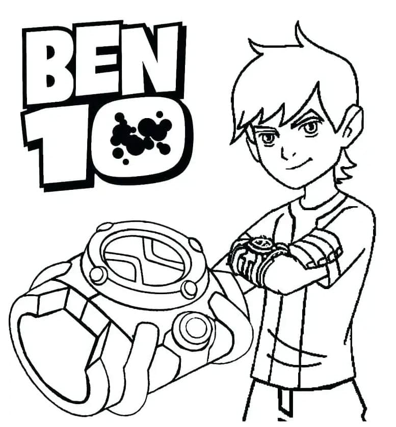 Desenho deOmnitrix Ben 10 para colorir