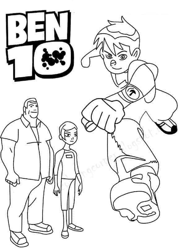 Desenho dePersonagens de Ben 10 para colorir