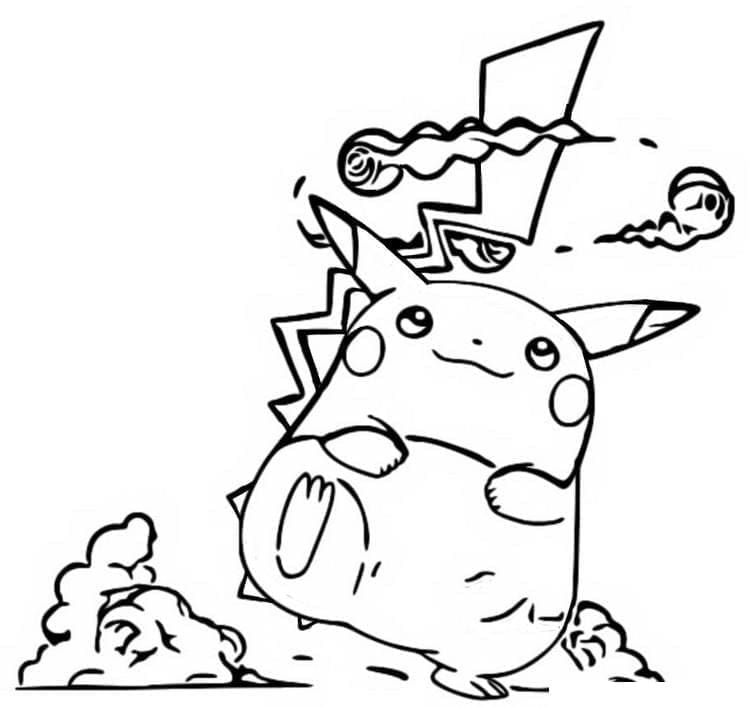 Desenho dePikachu Fofo para colorir