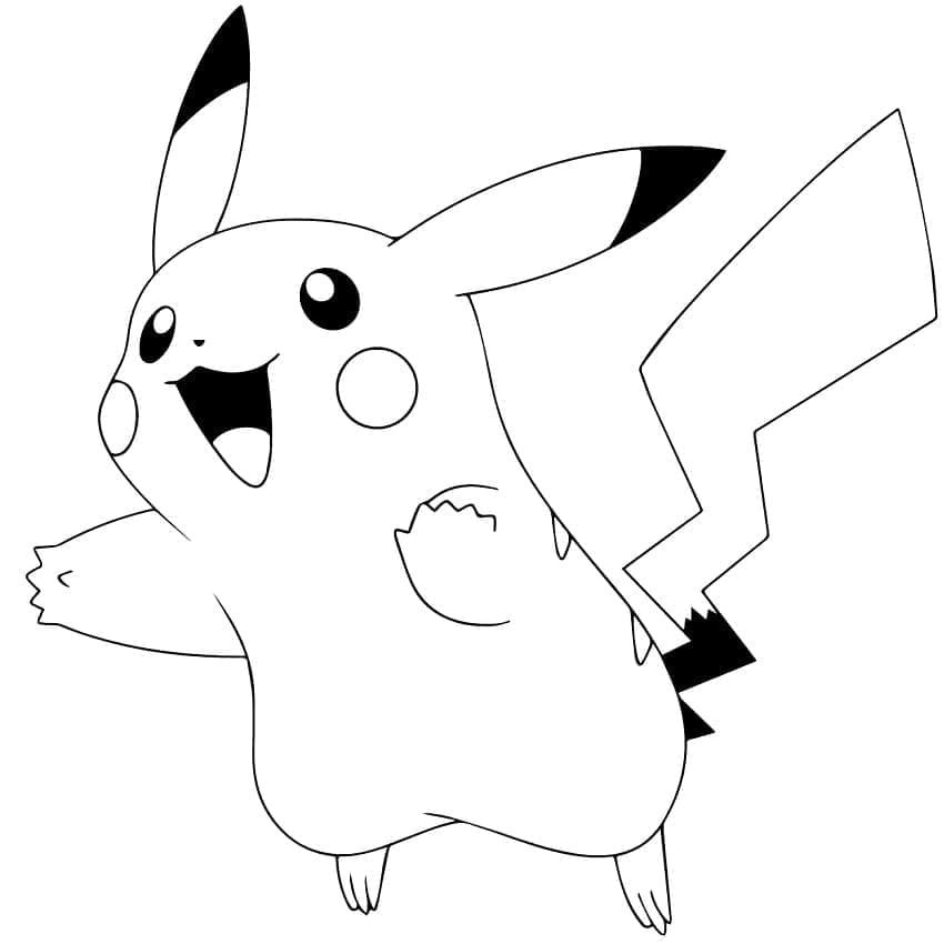 Desenho dePikachu Grátis Para Crianças para colorir