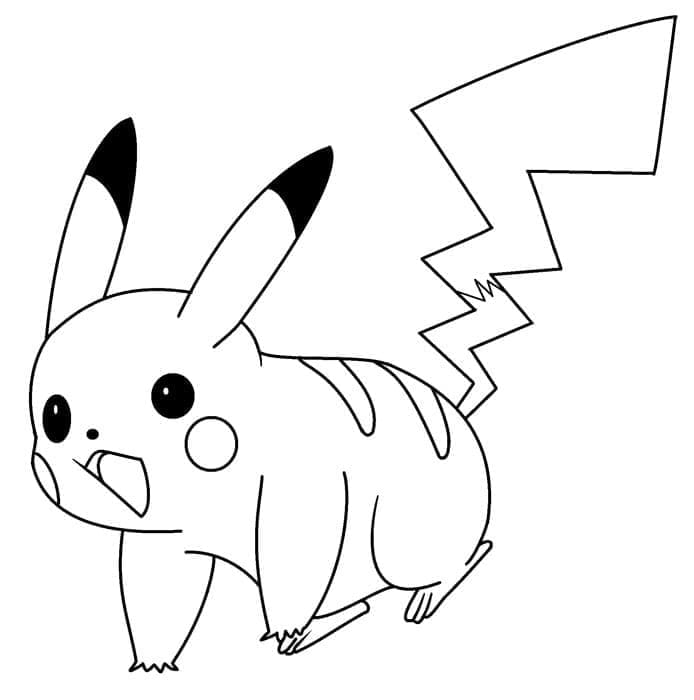 Desenho dePikachu Imprimível Para Crianças para colorir