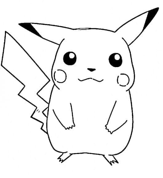 Desenho dePikachu Muito Alegre para colorir