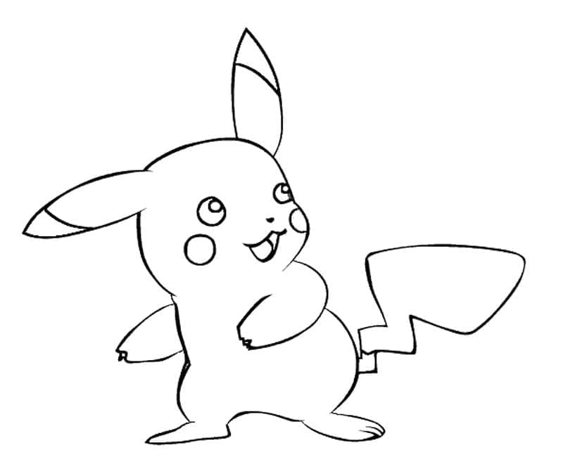 Desenho dePikachu de Pokemon para colorir