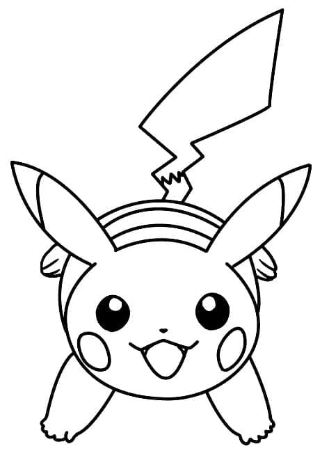 Desenho de Pokémon Pikachu Muito Fofo para colorir