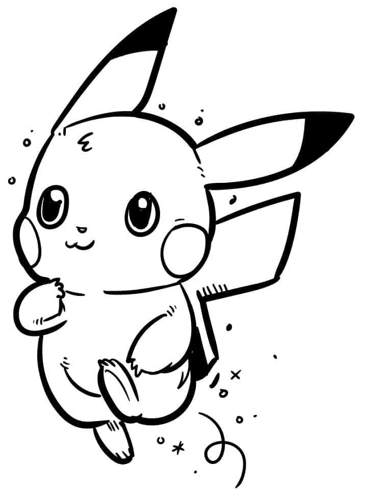 Desenho dePokemon Pikachu para colorir