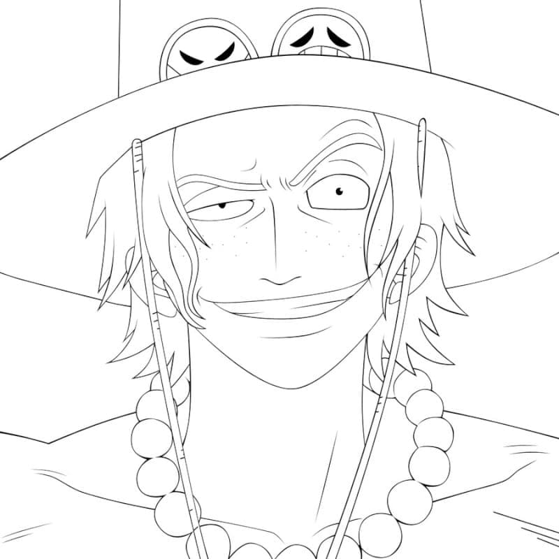 Desenho dePortgas D. Ace de One Piece para colorir