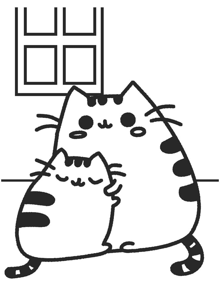 Desenho de Pusheen 3 para colorir