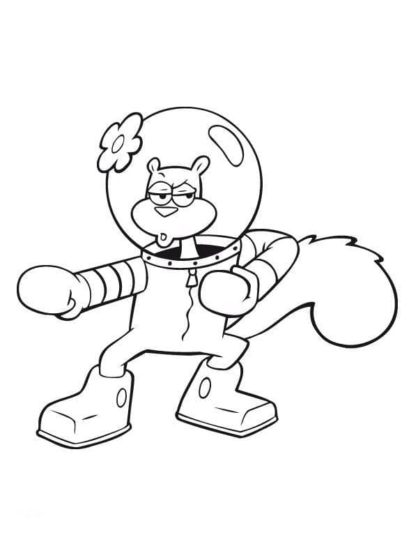 Desenho deSandy Bochechas Kung Fu para colorir