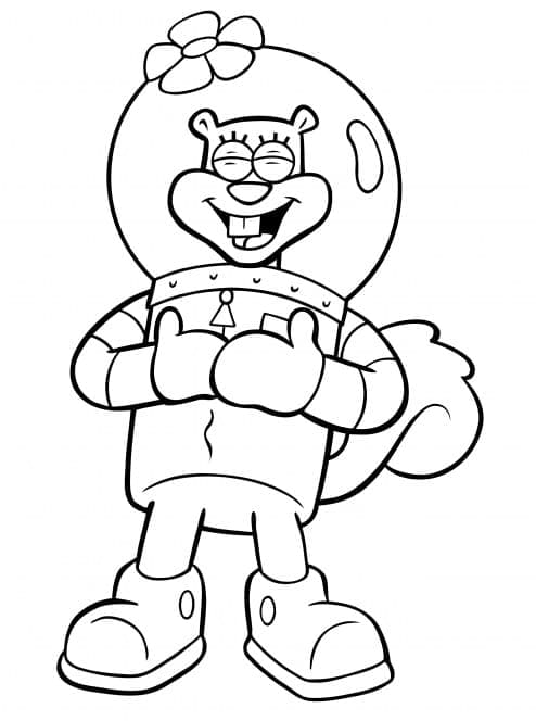 Desenho deSandy Bochechas muito Fofa para colorir